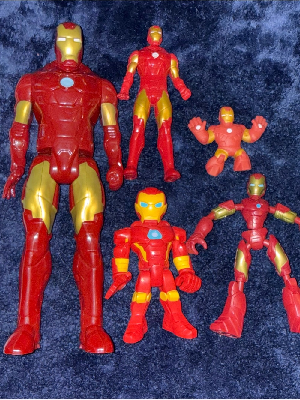 Marvel Iron Man Action Figures Lot, 5 Figures (Must take all)